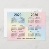 Carte Postale Calendrier de l'école Rainbow Cloud 2029-2030 par  (Devant / Derrière)
