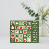 Carte postale Calendrier de Noël (Debout devant)