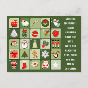 Carte postale Calendrier de Noël