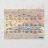 Carte postale Calendrier de pile de livres (Dos)