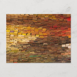 Carte postale Calendrier de pile de livres