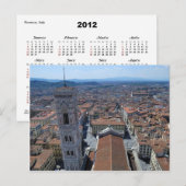 Carte Postale Calendrier de poche Florence 2012 (Devant / Derrière)