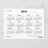 Carte Postale Calendrier de poche Florence 2012 (Dos)