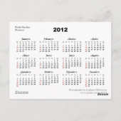 Carte Postale Calendrier de poche Ponte Vecchio 2012 (Dos)