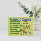 Carte Postale Calendrier de retraite GOLFER (Debout devant)