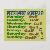 Carte Postale Calendrier de retraite GOLFER (Devant)