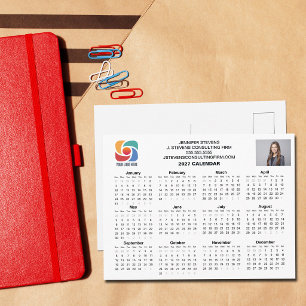 Carte Postale Calendrier d'entreprise personnalisé avec logo d'a