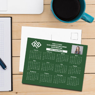 Carte Postale Calendrier d'entreprise personnalisé Green 2027