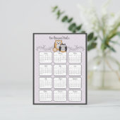 Carte postale Calendrier des Chouettes modernes 20 (Debout devant)
