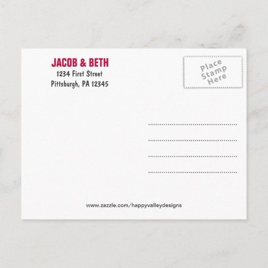 Carte postale Calendrier des dates Enregistrer la (Dos)