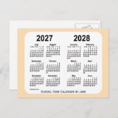 Carte Postale Calendrier des mini-écoles de blé 2027-2028 par Ja (Devant / Derrière)