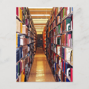 Carte Postale Calendrier des piles de bibliothèque