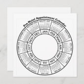Carte postale Calendrier des rendez-vous pré-natal (Devant / Derrière)