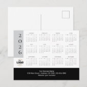Carte postale Calendrier du logo professionnel 202 (Devant / Derrière)