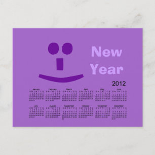 Carte postale Calendrier du Nouvel An 2012