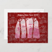 Carte postale Calendrier Forêt Imaginaire neige 20 (Devant / Derrière)