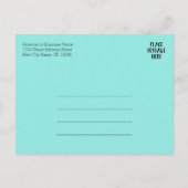 Carte Postale Calendrier Grey Aqua Business Logo - Vacances (Dos)