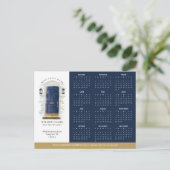 Carte Postale Calendrier immobilier 2024 de la porte aquarelle d (Debout devant)