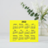 Carte Postale Calendrier jaune Mini 2022 de Janz (Debout devant)