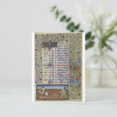 Carte Postale Calendrier médiéval : Octobre (Debout devant)