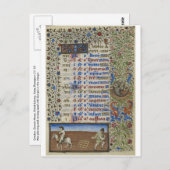 Carte Postale Calendrier médiéval : Octobre (Devant / Derrière)