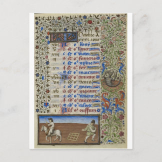 Carte Postale Calendrier médiéval : Octobre