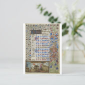 Carte Postale Calendrier médiéval : Septembre (Debout devant)