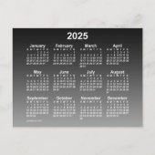 Carte Postale Calendrier mini 2025 noir délavé par Janz (Devant)