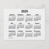 Carte Postale Calendrier Mini 2025 White Smoke par Janz (Devant)