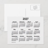 Carte Postale Calendrier Mini 2027 White Smoke par Janz (Devant / Derrière)
