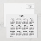 Carte Postale Calendrier mini 2031 White Smoke de Janz (Devant / Derrière)