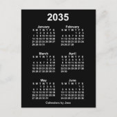 Carte Postale Calendrier Mini 6 Mois 2035 Neon Blanc par Janz (Devant)