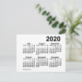 Carte Postale Calendrier mini 6 mois blanc 2020 de Janz (Debout devant)