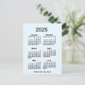 Carte Postale Calendrier mini Alice Blue 6 mois 2025 de Janz (Debout devant)