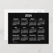 Carte Postale Calendrier mini blanc 2024 de Janz (Devant / Derrière)