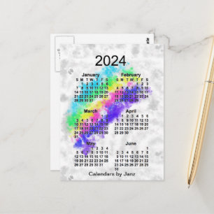 Carte Postale Calendrier mini de 6 mois 2024 Rainbows End de Jan