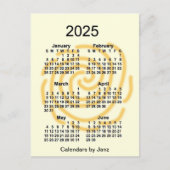 Carte Postale Calendrier mini de 6 mois 2025 Jours ensoleillés p (Devant)