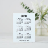 Carte Postale Calendrier mini de 6 mois 2030 Alice Blue par Janz (Debout devant)
