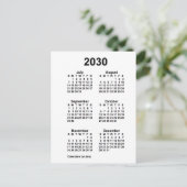 Carte Postale Calendrier mini de 6 mois blanc 2030 de Janz (Debout devant)