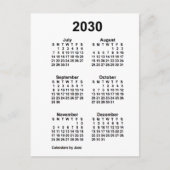 Carte Postale Calendrier mini de 6 mois blanc 2030 de Janz (Devant)
