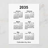 Carte Postale Calendrier mini de 6 mois blanc 2035 de Janz (Devant)