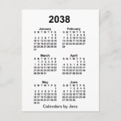 Carte Postale Calendrier mini de 6 mois blanc 2038 de Janz (Devant)