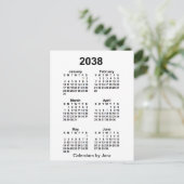Carte Postale Calendrier mini de 6 mois de 2038 blanc par Janz (Debout devant)