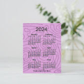 Carte Postale Calendrier mini de 6 mois du labyrinthe violet 202 (Debout devant)