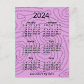 Carte Postale Calendrier mini de 6 mois du labyrinthe violet 202 (Devant)
