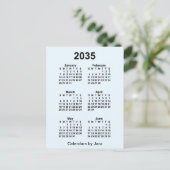Carte Postale Calendrier mini format 6 mois bleu Alice 2035 par (Debout devant)