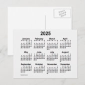 Carte Postale Calendrier Mini Fumée Blanche 2025 de Janz (Devant / Derrière)