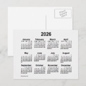Carte Postale Calendrier Mini Fumée Blanche 2026 de Janz (Devant / Derrière)