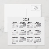 Carte Postale Calendrier Mini Fumée Blanche 2029 de Janz (Devant / Derrière)