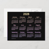 Carte Postale Calendrier mini Ipanema Neon 2028 de Janz (Devant / Derrière)